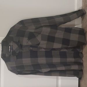 Zoo York Gray and black flannel